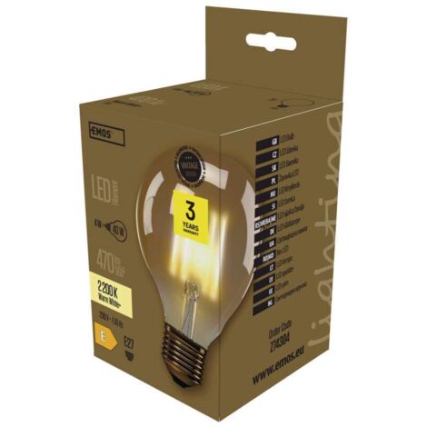 Vintage LED Glühbirne G95 4W E27 warmweiß+