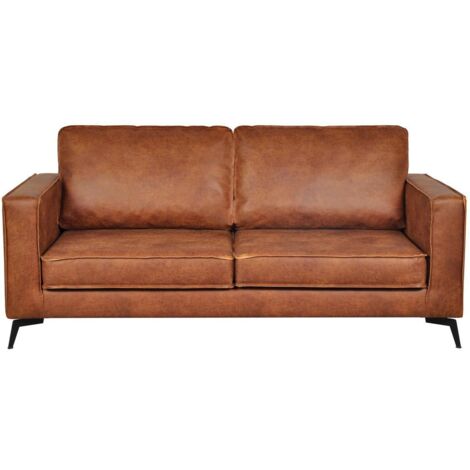 Vintage-Ledersofa 3-Sitzer cognacfarben SONNY
