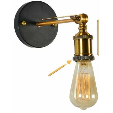 Vintage Loft Wall Sconce Lights LED E27 Edison Bulb Plated Iron Retro Industrial Home Lighting Bedside Wall Sconces