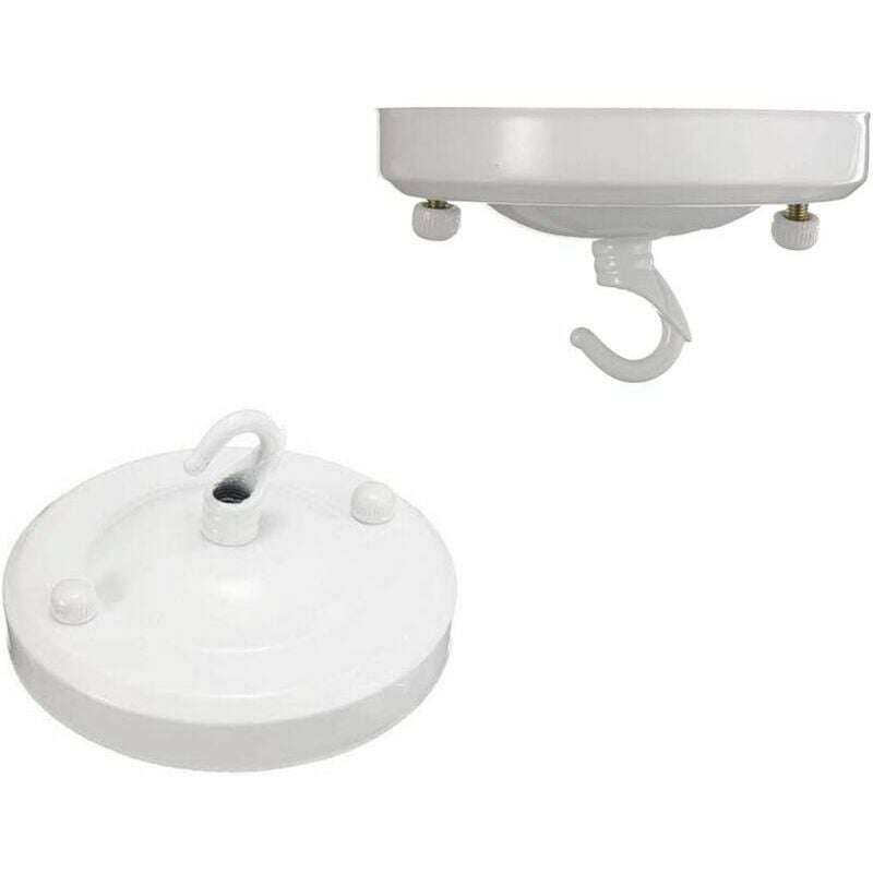 Vintage Lustre Plafonnier, Rétro Fer Rosette Crochet Porte-Plaque Pendentif Lumière Toit Ventouse Disque Cadre diy Luminaire Accessoires Créatif