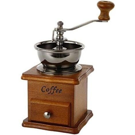 Vintage Manual Ceramic Coffee Grinder Conical Burr Hand Portable Maker Crank Coffee