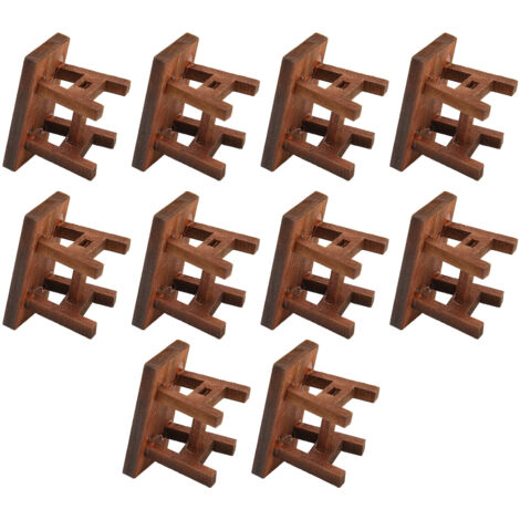 Vintage Miniatur-Holzhocker – 10er-Set für Puppenhausdekoration