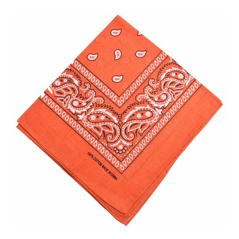 

Vintage mujeres hombres bufanda cuadrada panuelo retro estampado multicolor diadema boho bufandas,naranja