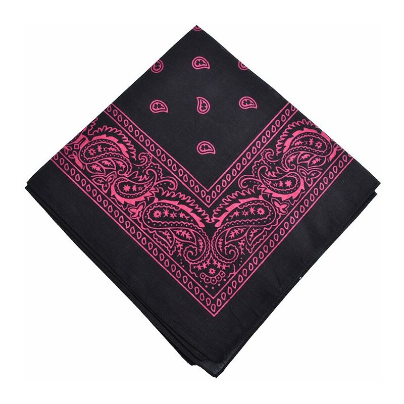 

Vintage mujeres hombres bufanda cuadrada panuelo retro estampado multicolor diadema boho bufandas,Negro, 2