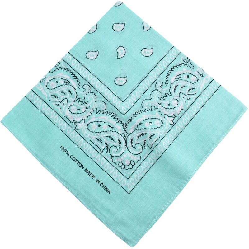

Vintage mujeres hombres bufanda cuadrada panuelo retro estampado multicolor diadema boho bufandas,Azul claro, 1