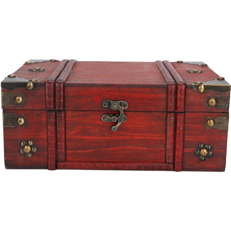 Vintage-Multifunktions-Holzbox für antiken Schmuck und Fotodekoration – ideal zur Aufbewahrung zu Hause