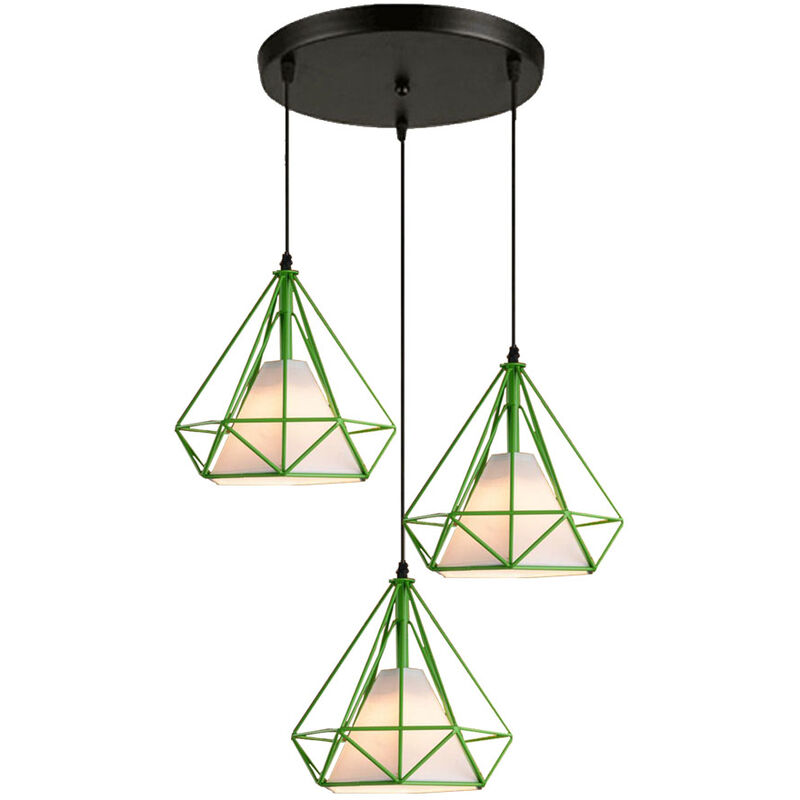 Image of Vintage Pendant Light, 3 Lights Spiral&hellip;