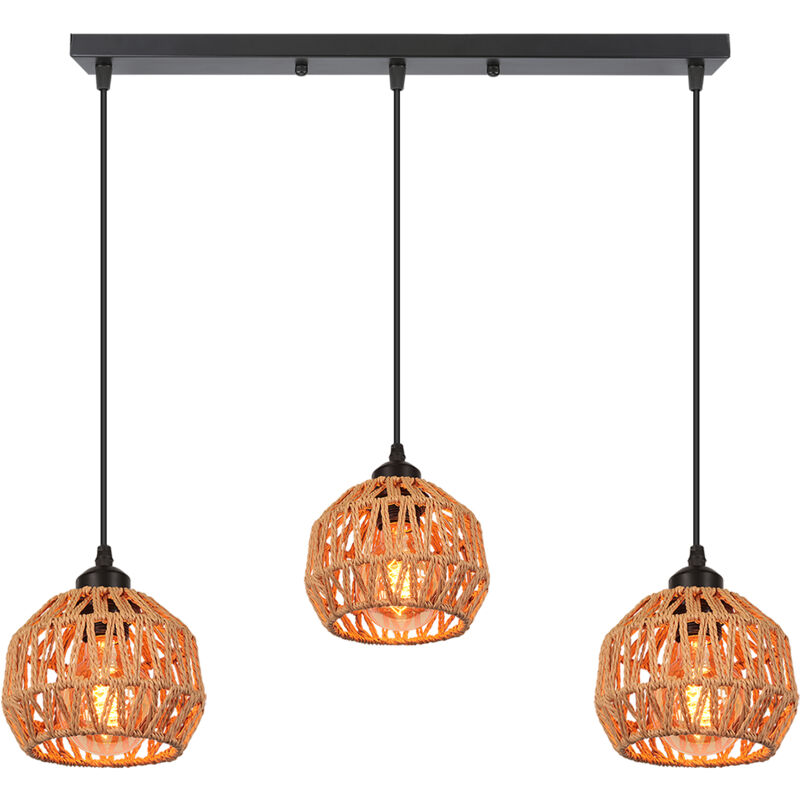 Image of Vintage Pendant Light Hemp Rope 3&hellip;