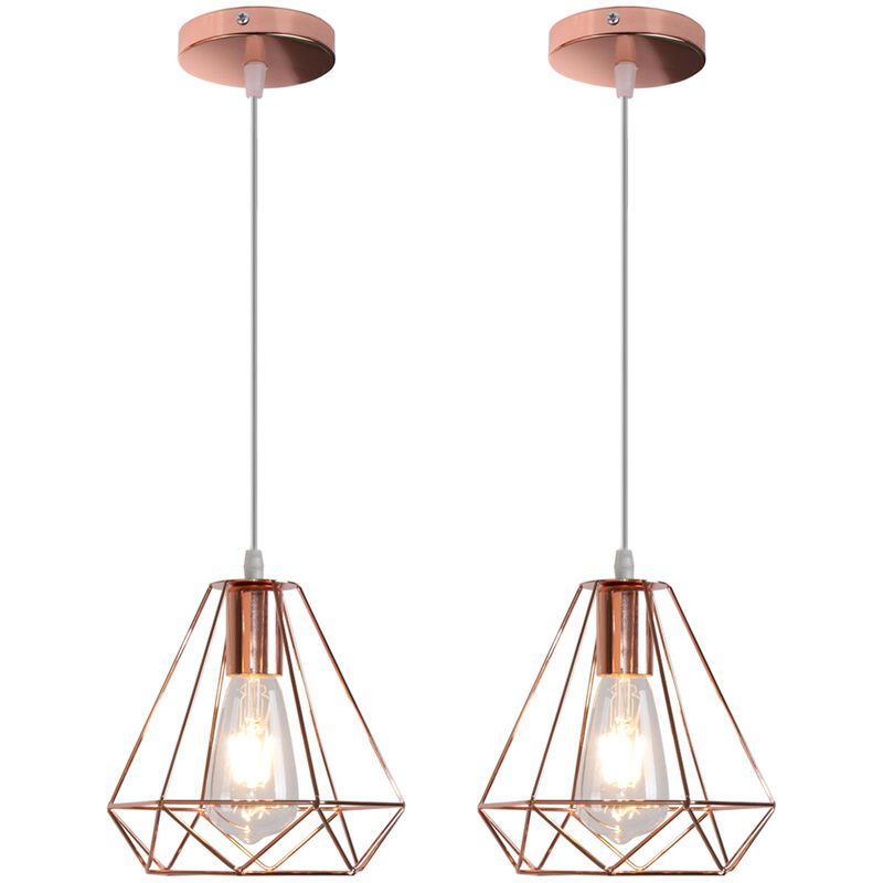 Image of Vintage Pendant Light Industial Ø20cm Diamond&hellip;