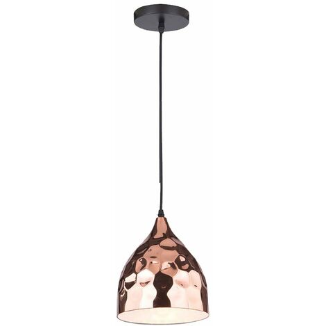 Vintage Pendel Lampe Hänge Flur Decken Fluter Hammerschlag Optik im Set inklusive LED Leuchtmittel