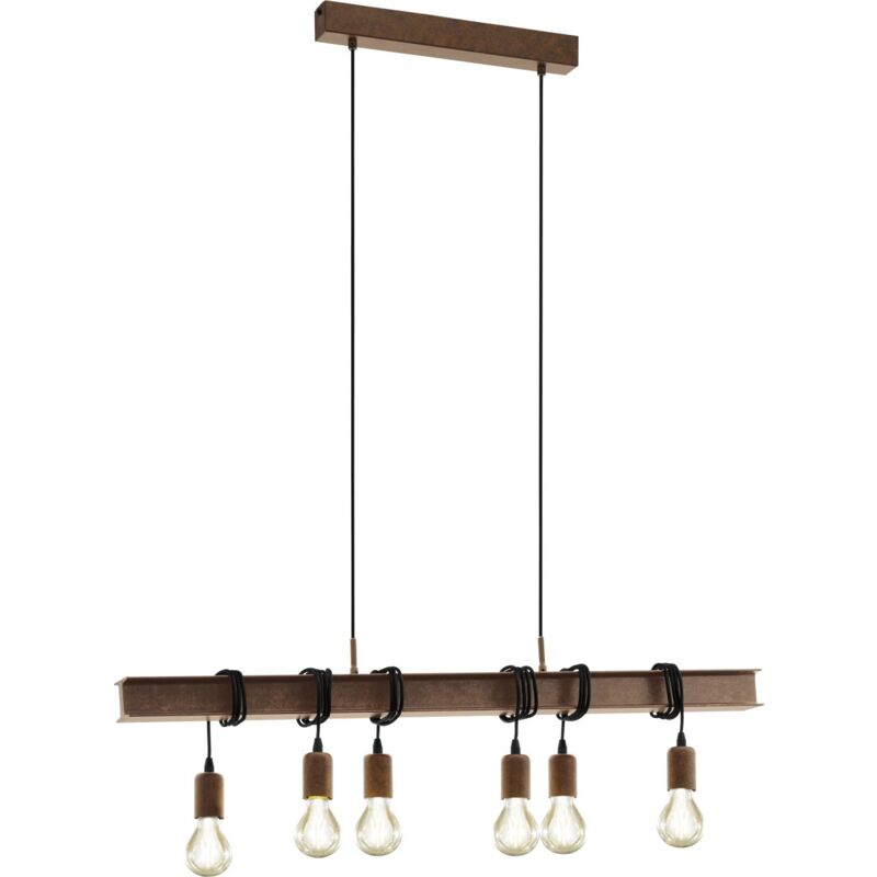 Eglo - Pendelleuchte Townshend 4 antik-braun Pendelleuchte Pendellampe Hängeleuchte Hängelampe Pendelleuchte