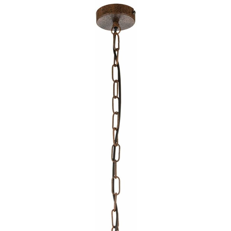 Image of Vintage plafoniera pendolo ruggine sospensione soggiorno lampada sospensione Eglo 62341