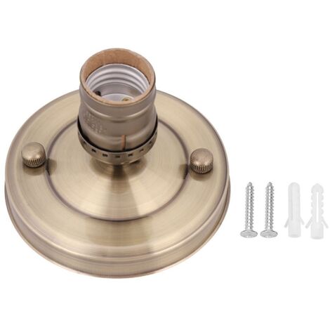 Vintage Plafonnier Support de Base Industrielle à Fixation Murale Support de Lampe Luminaire Lustre Plafonnier Douille Pendentif Ampoule pour Maison Cuisine(Bronze)