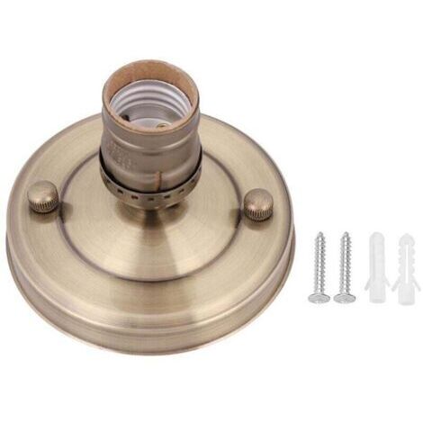 Vintage Plafonnier Support de Base Industrielle à Fixation Murale Support de Lampe Luminaire Lustre Plafonnier Douille Pendentif Ampoule pour Maison Cuisine(Bronze)