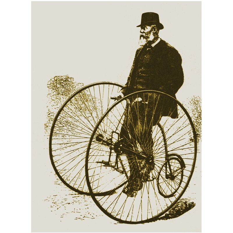 

VINTAGE - Póster Artístico Firmado – Bicicleta - 21x30 cm