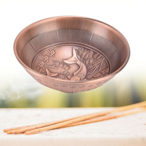 Vintage-Räucherstäbchenhalter aus Kupfer 277 – Eleganter Räucherstäbchenhalter aus Kupferlegierung im Retro-Stil für Wohnzimmer, Arbeitszimmer und Eingangsbereich – 116 g