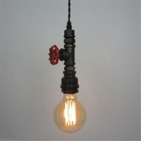 Vintage rétro bricolage industriel fer plafond lampe suspension robinet créative