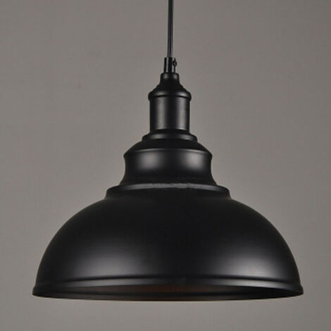 Vintage Retro Chandelier E27 Socket Pendant Light Industrial Style Pendant Lights Metal Shade For Bar Barn Cafe Loft Black