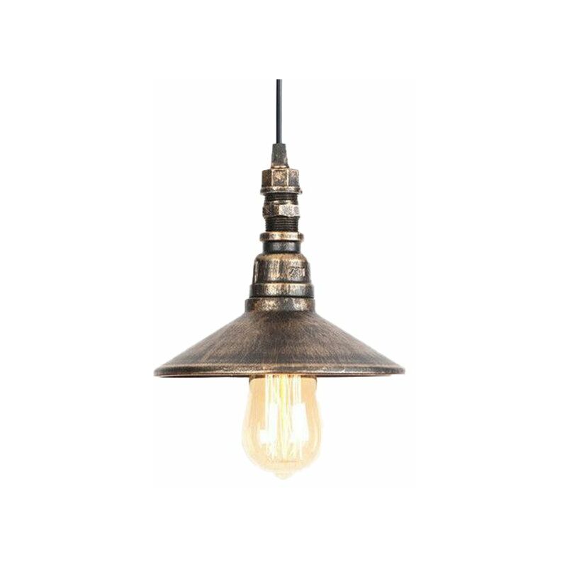 Vintage Retro Pendant Light Steam Punk Industrial Hanging Light Metal Rustic Pendant Lamp for Bar Restaurant Bronze
