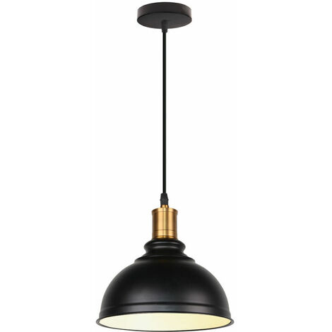 Vintage Schmiedeeisen Kronleuchter Retro Industrie Metall Pendelleuchte Küche Bar Restaurant Wohnzimmer Café Loft E27 Schwarz - Schwarz