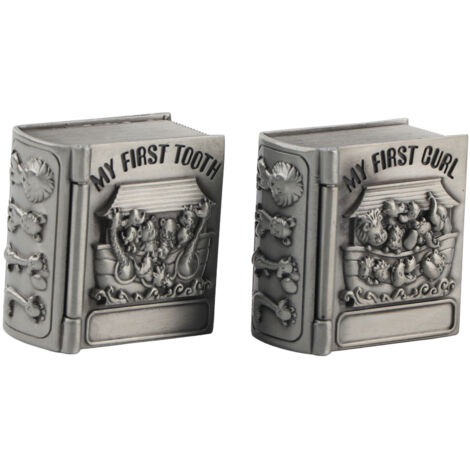 Vintage Schmuckkästchen aus Metall in Buchform – 2 Stück, elegante Aufbewahrungsbox, dekorative Geschenkidee