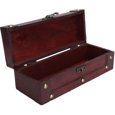 Vintage Schmuckkästchen, dekorative Aufbewahrungsbox für Accessoires und Ornamente - Retro-Stil rot 6702