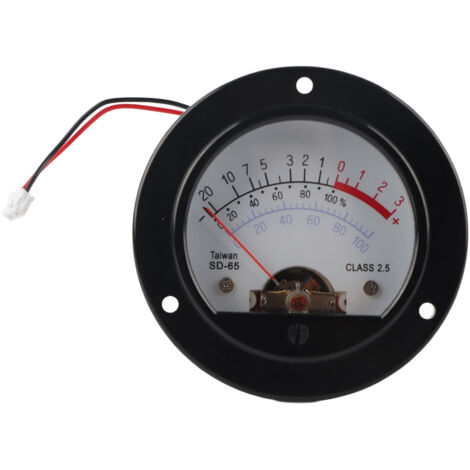 Vintage SD-65 Zeiger-VU-Meter mit gelber Hintergrundbeleuchtung - Analoganzeige