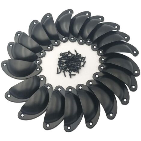 Vintage Shell Furniture Knobs 20pcs Metal Iron Drawer Cabinet Cupboard Handles with 40 Screws