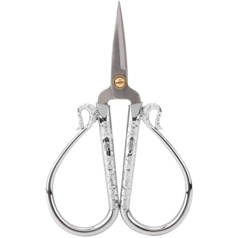 Vintage Stickschere aus Edelstahl für Kreuzstich und Nähen (Silber)
