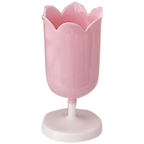 Vintage-Stiftehalter in Tulpenform – Großes Fassungsvermögen für Büro, Arbeitszimmer oder Zuhause – Kreatives Fotoaccessoire in Rosa