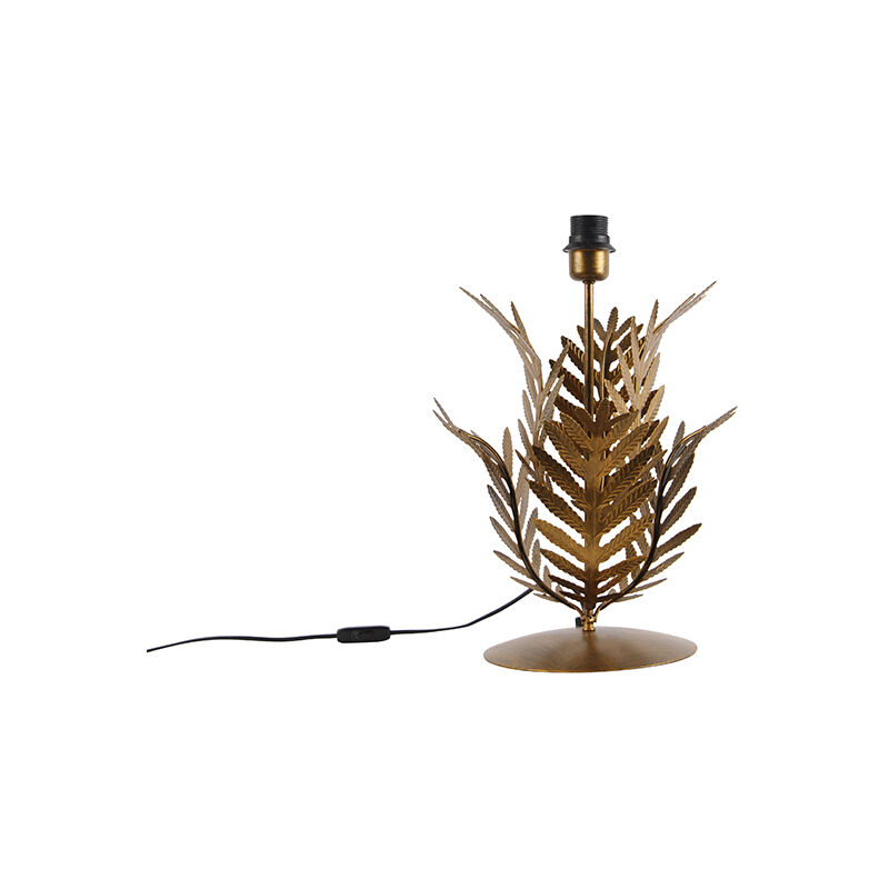 Qazqa - botanica - Lampe de table Rustique - 1 lumière - Ø 33 cm - Doré/Laiton - Rustique - Éclairage intérieur - Salon | Chambre