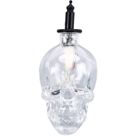 Vintage-Totenkopf-Wandleuchte aus Eisen und Glas, Industriestil, G9-Leuchtmittel für Schlafzimmer oder Flur, 110–220 V