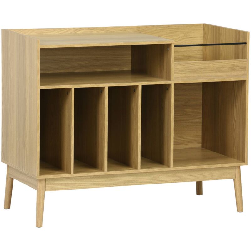 Sweeek - 100cm vintage vinyl furniture with wood effect, Dune, Natural, 100x48x81.5 cm