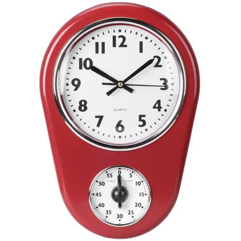 Vintage Wall Big Watch Hanging Clock Home Kitchen Timer