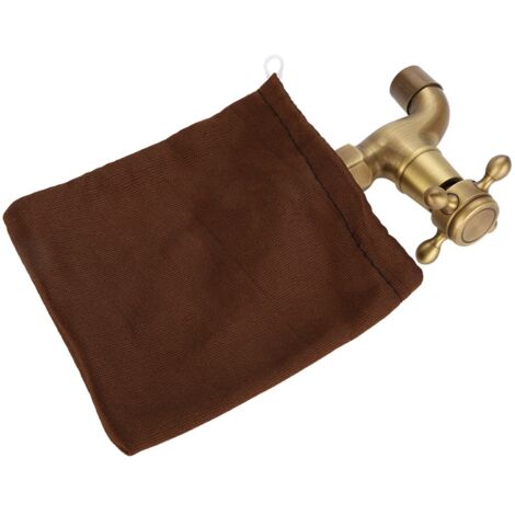 Vintage-Wandarmatur aus massiver Bronze für Küche oder Waschküche, kurze Ausführung, G1/2-Schlauch, inklusive Dichtung und Beutel