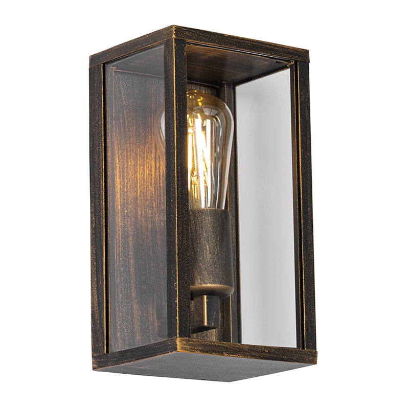 Qazqa Vintage Wall Light Antique Gold 26 Cm Ip44 - Charlois