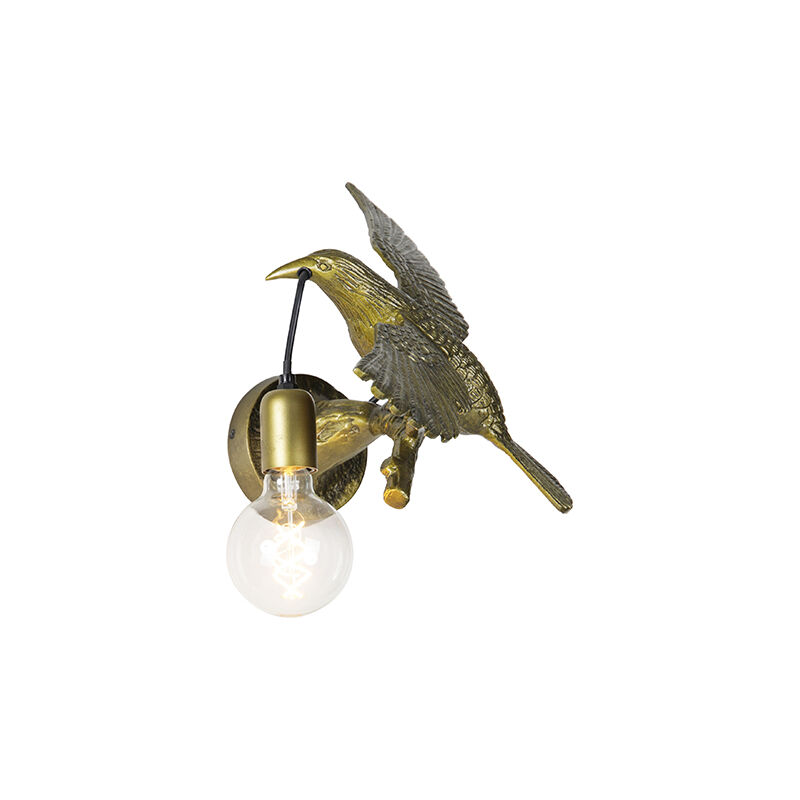 Vintage wall lamp brass - Fugl - Gold/Messing