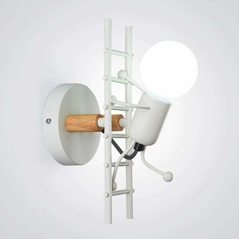 Vintage Wandleuchte, Industrie Retro Schlafzimmer Nachttischlampe Wandleuchte Modernes Dekor Metall Wandlaterne Dekoration Wandleuchte E27 Sockel (Glühbirnen Nicht Enthalten)