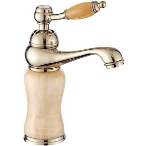 Vintage Waschtischarmatur aus reinem Kupfer, flacher Griff mit halbgesprühter Beschichtung, Waschtischarmatur