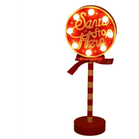 Vintage Weihnachtslichtermast, LED-Schild, Straßendekoration, Holztischdeko