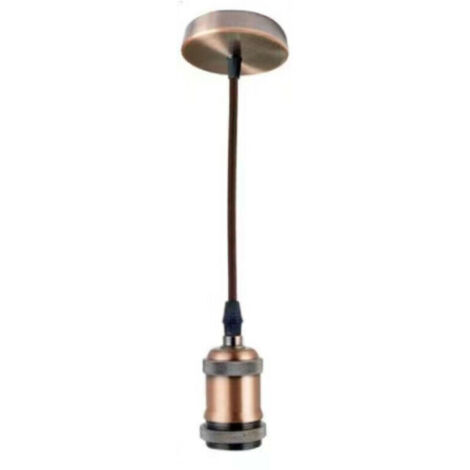 VINTAGE2MTROTBRONZEANHÄNGERDECKESUSPENSIONKRONLEUCHTERLAMPENFASSUNG
