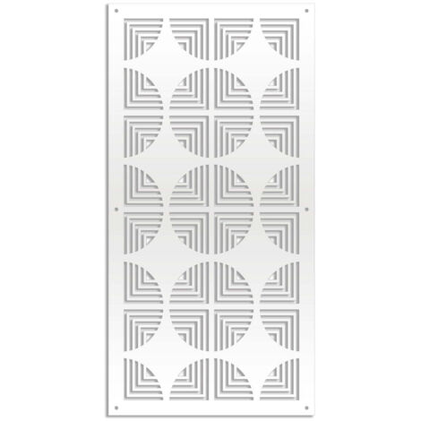 VINTAGERADIO - Pannello in PVC traforato - Parasole - Colore: bianco - Misura: 50x150 cm