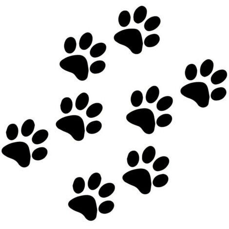 Vinyl-Aufkleber mit Katzen-/Hunde Pfoten Motiv