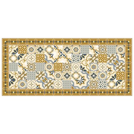 Vinyl-Mosaik-Teppich 50x112cm - Ocker