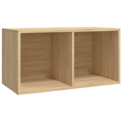 Vinyl Storage Box Sonoma Oak 71x34x36 cm Engineered Wood vidaXL