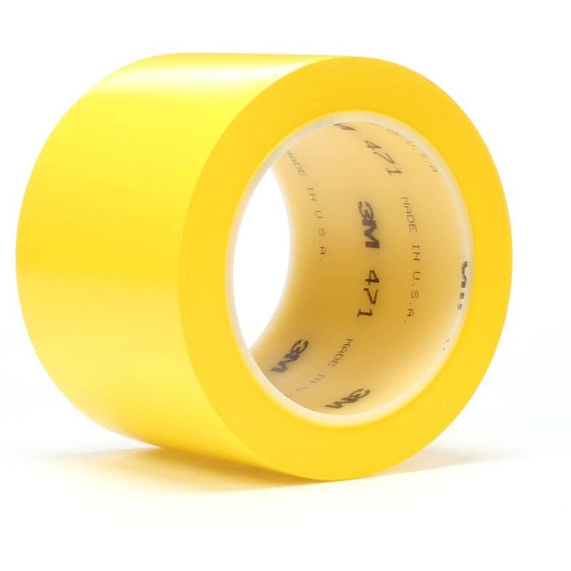 Lane and Safety Marking Tape 471F, Yellow, 50 mm x 33 m, 0.14 mm - Yellow - 3M