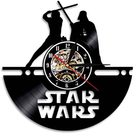 Vinyl Uhr Star Wars Serie Rekord Wanduhr Kreative Retro Nostalgische Heimdekoration Uhr
