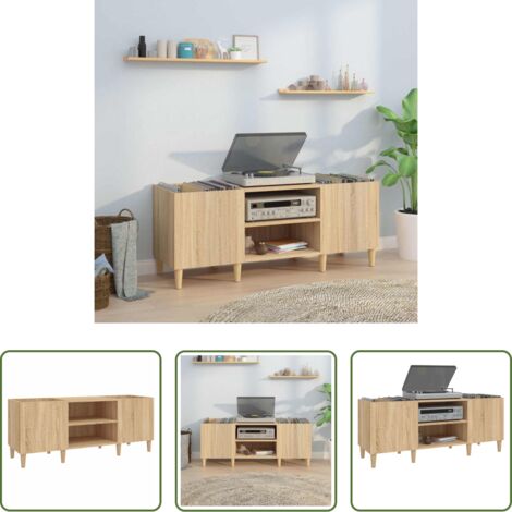 Vinyles -  Meuble à disques Chêne Sonoma 121x38x48 cm Bois d'ingénierie