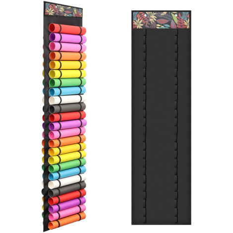 Vinylrollenhalter für 48 Rollen - Transparenter Oxford-Taschenorganizer (33 x 113 cm)