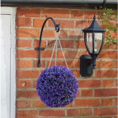 Violet Hanging Topiary Ball Artificial Garden Hanging Faux Floral Decorative Ornamental Outdoor or Indoor